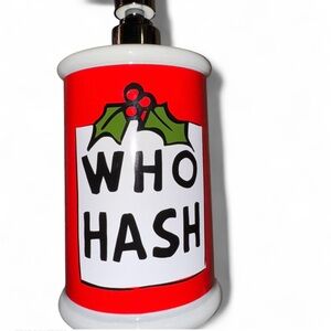 THE GRINCH * Who Hash Ceramic Soap Dispenser * 24 oz * NEW